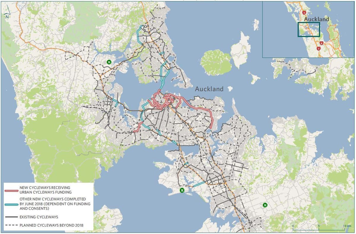 kat jeyografik nan cycleway Auckland kat jeyografik