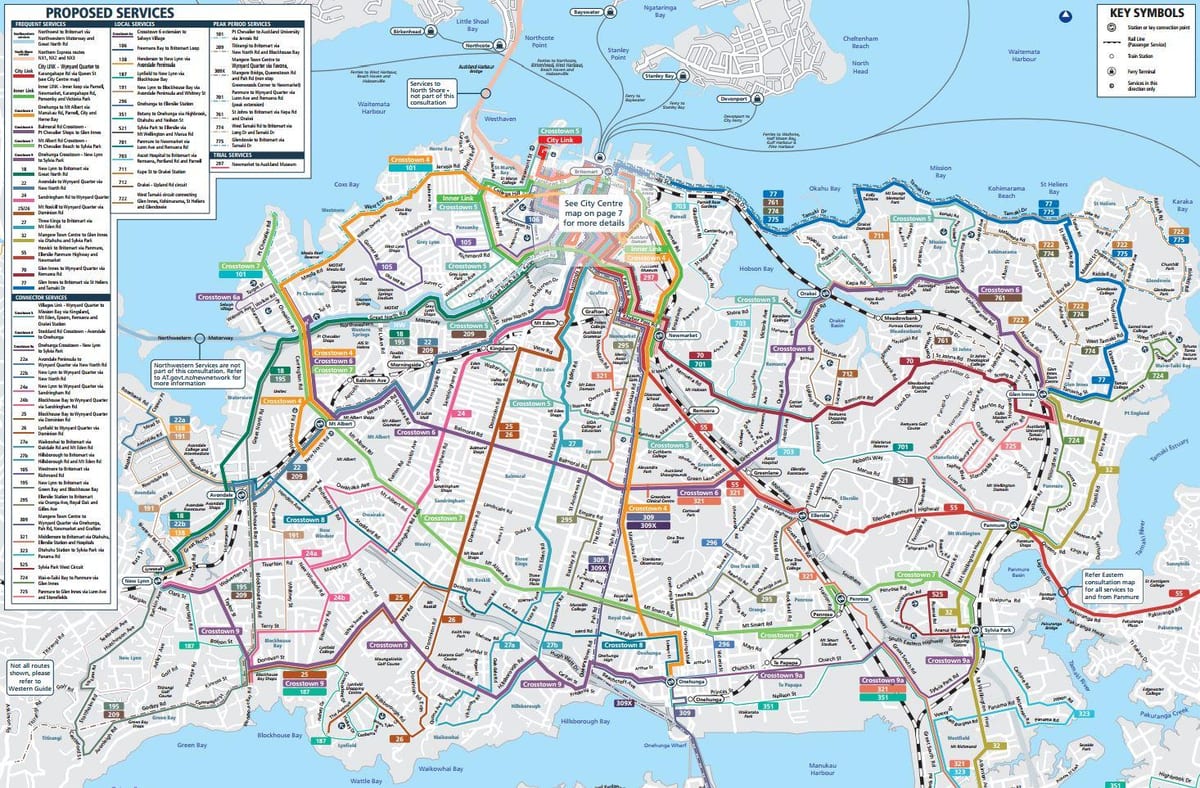 Auckland transpò piblik kat jeyografik