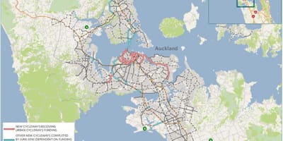 Kat jeyografik nan cycleway Auckland kat jeyografik