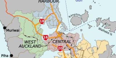 Kat jeyografik nan distri Auckland
