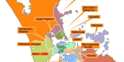 Auckland konsèy limit kat jeyografik