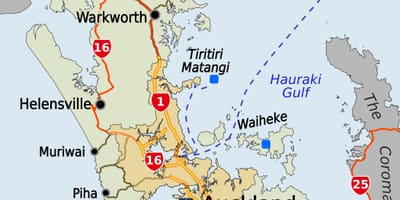 Kat jeyografik ki nan rejyon Auckland