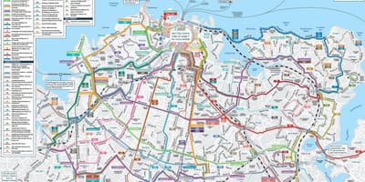 Auckland transpò piblik kat jeyografik