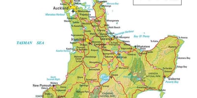 Kat jeyografik nan nò zile a nan New Zeland