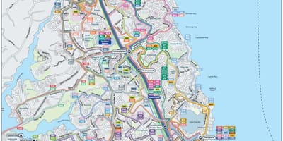 Map de north shore Auckland